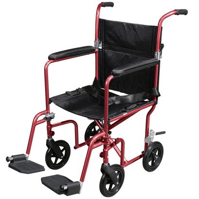 Buy Drive Deluxe Fly-Weight Aluminum Transport Chair With Removable Casters