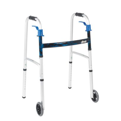 Buy Drive Deluxe Trigger Release Folding Walker with 5 Inch Wheels