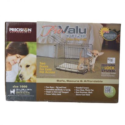 Buy Precision Pet Pro Value by Great Crate - 2 Door Crate - Black