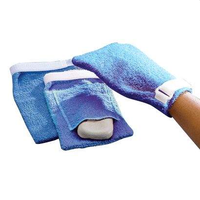 Buy Terry Cloth Antimicrobial Wash Mitts