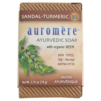 Buy Auromere Ayurvedic Sandalwood Turmeric Soap