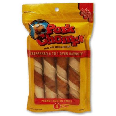 Buy Pork Chomps Twistz Pork Chews - Peanut Butter Flavor