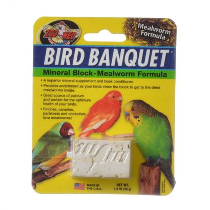 Buy Zoo Med Bird Banquet Mineral Block - Mealworm Formula