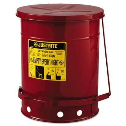 Buy JUSTRITE Red Oily Waste Can 09300
