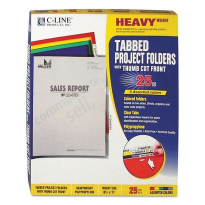 Buy C-Line Heavyweight Project Folders with Index Tabs