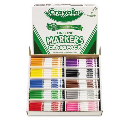 Buy Crayola Fine Line 200-Count Classpack Non-Washable Marker