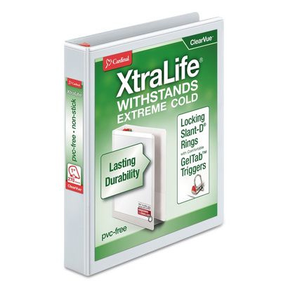 Buy Cardinal XtraLife ClearVue Non-Stick Locking Slant-D Ring Binder
