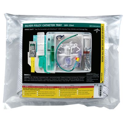 Buy Medline Silvertouch 100 Percent Silicone Erase Cauti Foley Catheter Tray With Drainage Bag