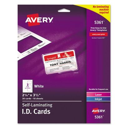 Buy Avery Self-Laminating ID Cards