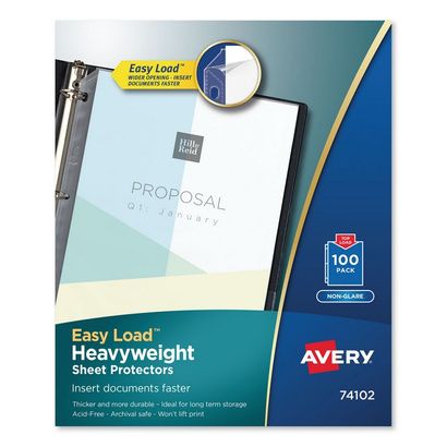 Buy Avery Heavyweight and Super Heavyweight Easy Load Non-Glare Sheet Protector
