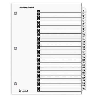 Buy Cardinal OneStep Printable Table of Contents and Dividers