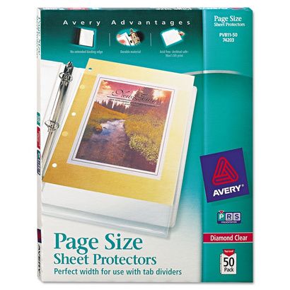Buy Avery Page Size Heavyweight Three-Hole Punched Sheet Protector