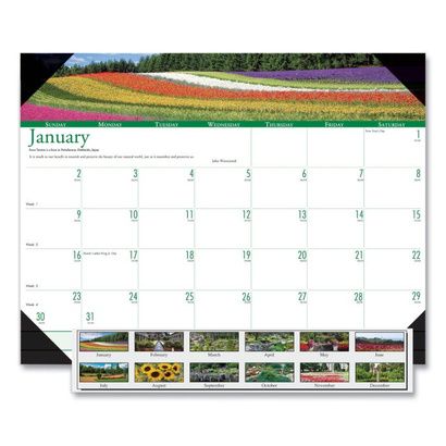 Buy House of Doolittle Earthscapes 100% Recycled Gardens of the World Monthly Desk Pad Calendar