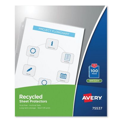 Buy Avery Recycled Economy Weight Clear and Semi Clear Sheet Protector