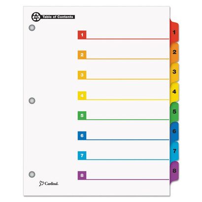 Buy Cardinal OneStep 100% Recycled Printable Table of Contents Dividers