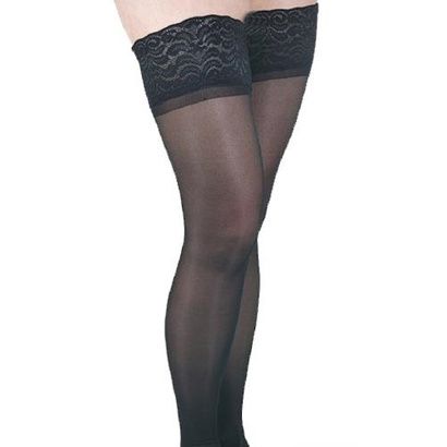 Buy Gabrialla Thigh High 18-20mmHG Medium Compression Stockings With Lace Top And Silicone Band