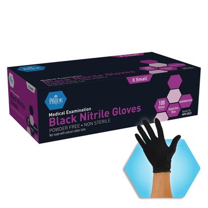 Buy MedPride Black Nitrile Exam Gloves