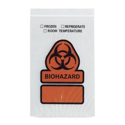 Buy Rd Plastics Biohazard Specimen 3-Wall Zip Closure Bag