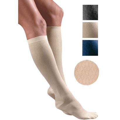Buy FLA Orthopedics Activa Sheer Therapy 15-20mmHg Womens Patterned Dress Socks with Diamond Pattern