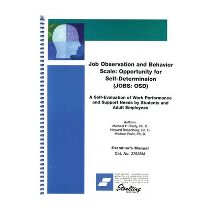 Buy Stoelting Job Observation and Behavior Scale Opportunity for Self Determination  Kit