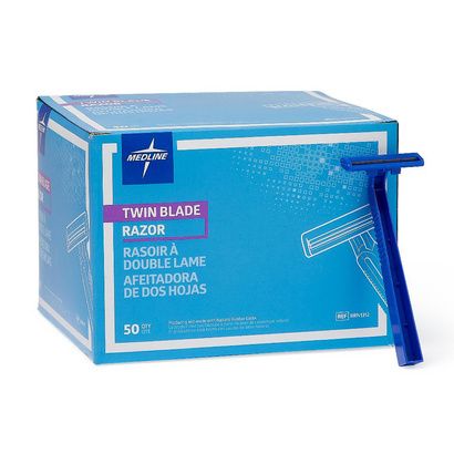 Buy Medline Disposable Facial Razors with Twin Blades