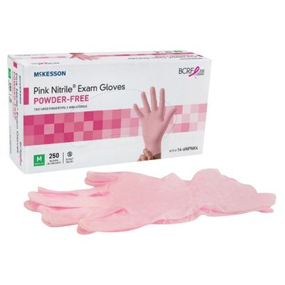 Buy McKesson Pink Nitrile Non Sterile Powder Free Ambidextrous Exam Gloves
