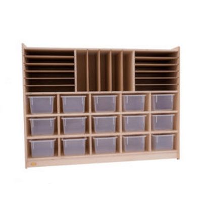 Buy Childrens Factory Angeles Sectioned Storage Cabinet With Clear Trays