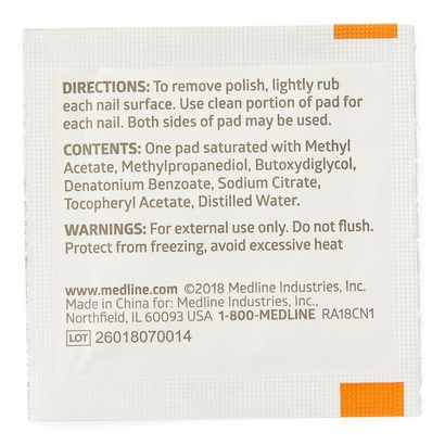 Buy Medline Nail Polish Remover Pads