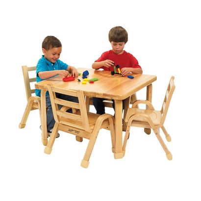 Buy Childrens Factory Angeles Naturalwood Preschool Square Table And Chair Set