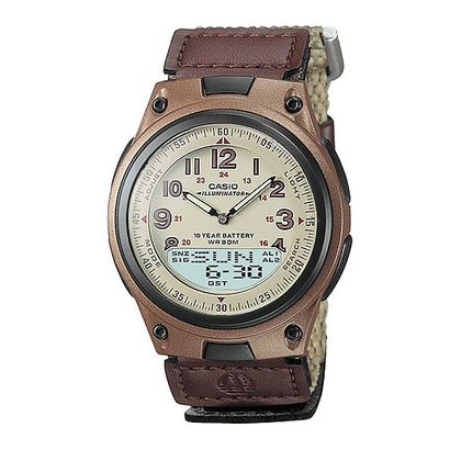 Buy Casio Brown Casual Sports Watch With Cloth Band