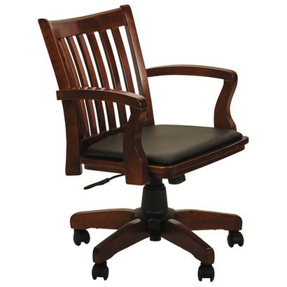 Buy Alera Postal Series Slat-Back Wood/Leather Chair