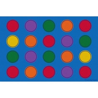 Buy Childrens Factory Learning Carpets Seating Dots Classic Blue Background Educational Rug