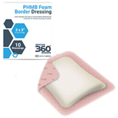 Buy GemCore PHMB Antimicrobial Acrylic Adhesive Bordered Foam Dressing