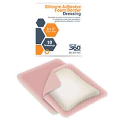 Buy GemCore Silicone Adhesive Border Foam Dressing