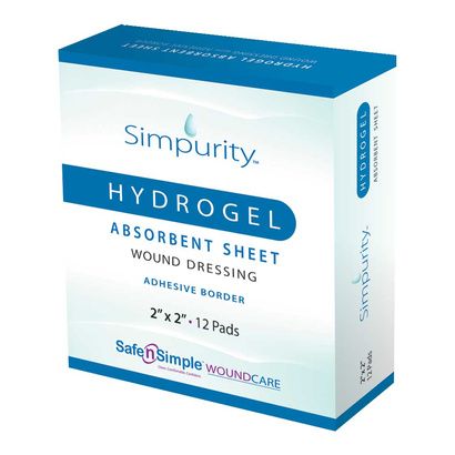 Buy Safe n Simple Simpurity Hydrogel Absorbent Wound Dressing Sheet With Adhesive Border