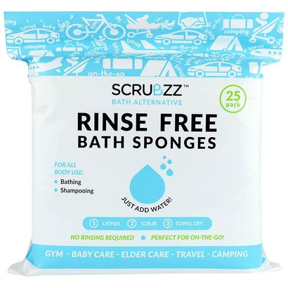 Buy Scrubzz Rinse-Free Disposable Bathing Sponges