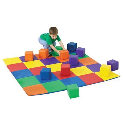 Buy Childrens Factory Joeys Matching Mat and Blocks Set