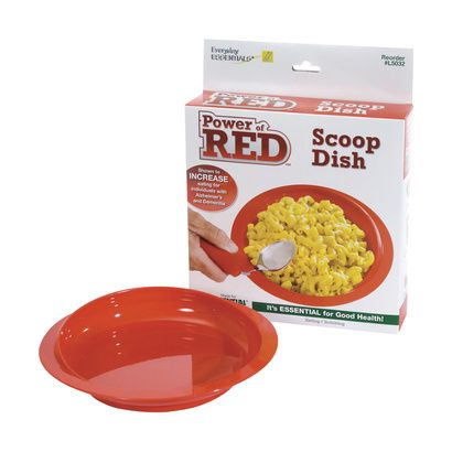 Buy Essential Medical Power of Red Scoop Dish with Suction Bottom