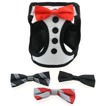 Buy Doggie Design American River Ultra Choke Free Dog Harness Tuxedo With 4 Interchangeable Bows