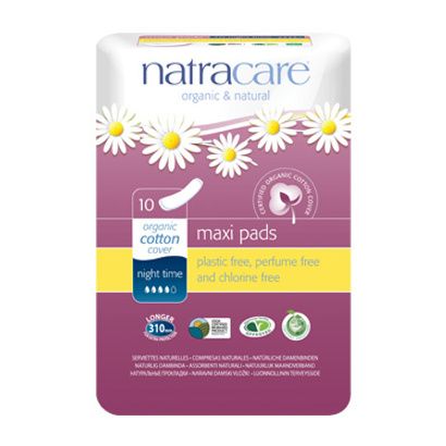 Buy Natracare Organic Night Time Natural Maxi Pads