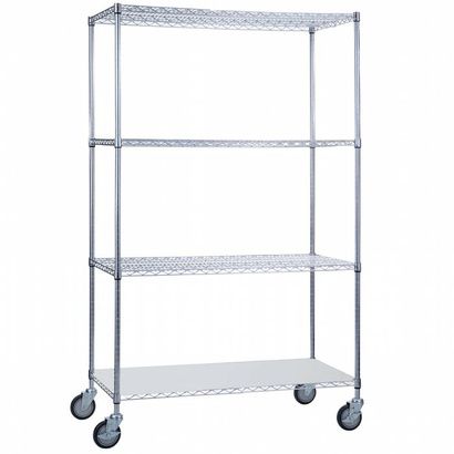 Buy R&B Wire Linen Carts with Solid Bottom Shelf