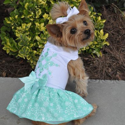 Buy Doggie Design Turquoise Crystal Dog Dress With Matching Leash