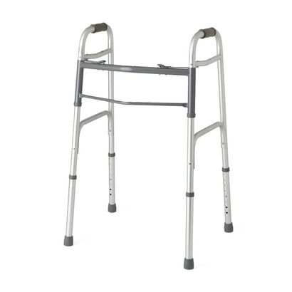 Buy Medline Standard Two-Button Folding Walkers without Wheels