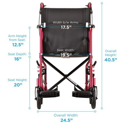 Buy Nova Medical Transport Chair with Rear Wheels