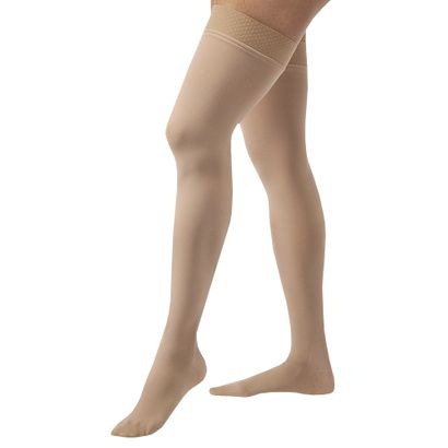 Buy BSN Jobst Opaque Thigh High 15-20 mmHg Moderate Compression Stockings with Silicone Band in Petite