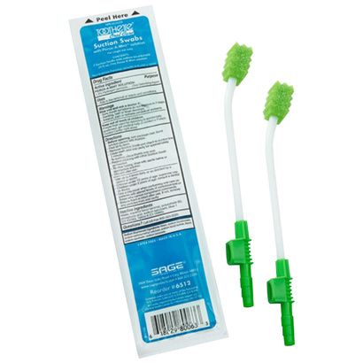 Buy Sage Toothette Oral Care Single Use Suction Swab System with Perox-A-Mint Solution