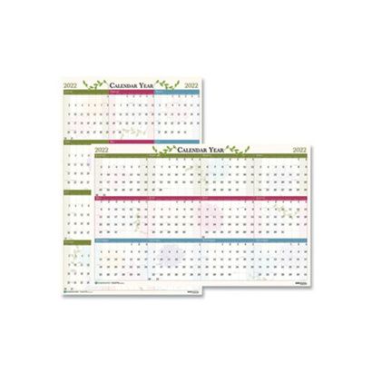 Buy House of Doolittle Whimsical Floral Reversible/Erasable 100% Recycled Yearly Wall Calendar