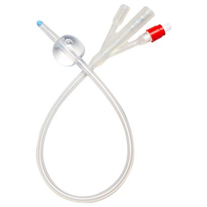 Buy Medline Three-Way Select Silicone Straight Tip Foley Catheter - 30cc Balloon Capacity