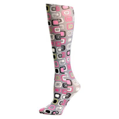 Buy Complete Medical Grey Dot Art 15-20 mmHg Knee High Compression Socks