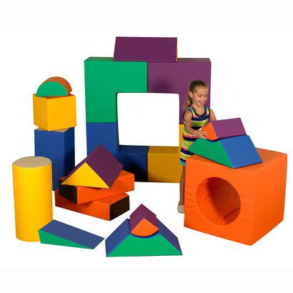 Buy Childrens Factory 18 Piece Jumbo Block Set